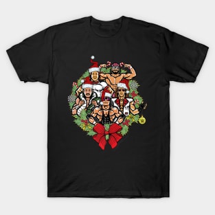 Group Shot Christmas Wreath Illustration T-Shirt